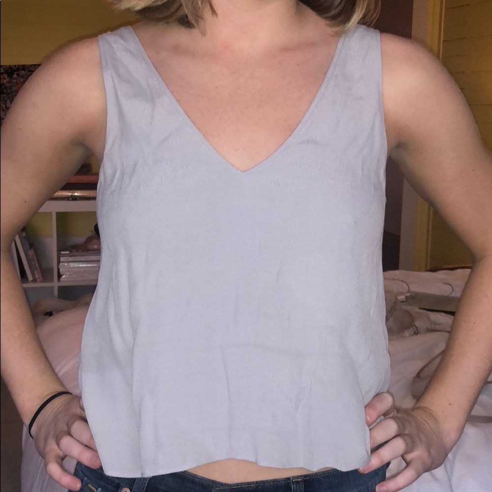 Wilfred free open back cropped tank top